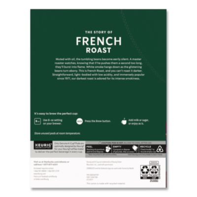 Starbucks French Roast K-Cups, 24/box (SBK011111158) SBK011111158