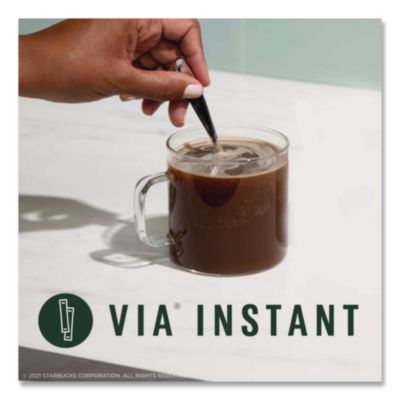 Starbucks VIA Ready Brew Coffee, 0.11 oz, Italian Roast, 8 Packets/Bag, 12 Bags/Carton (SBK12407838CT) SBK12407838CT