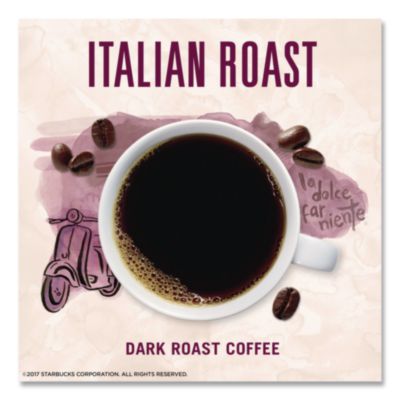 Starbucks VIA Ready Brew Coffee, 0.11 oz, Italian Roast, 8 Packets/Bag, 12 Bags/Carton (SBK12407838CT) SBK12407838CT
