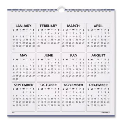 AT-A-GLANCE Landscape Monthly Wall Calendar, Landscapes Photography, 12 x 12, White/Multicolor Sheets, 12-Month (Jan to Dec): 2025 (AAG88200) AAG88200