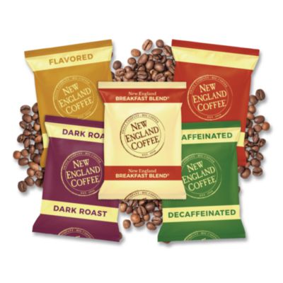 New England Coffee Coffee Portion Packs, French Dark Roast, 2.5 Oz Pack, 24/box (NCF026190) NCF026190