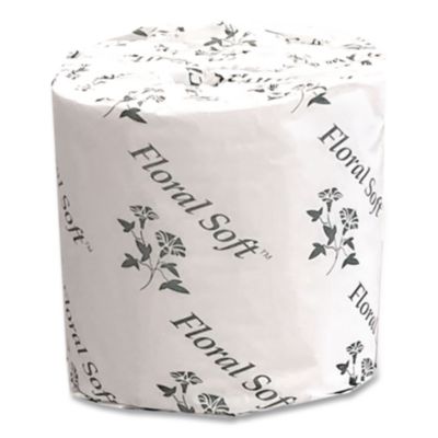 Floral Soft 2-Ply Standard Bathroom Tissue, Septic Safe, White, 400 Sheets/Roll, 48 Rolls/Carton (APAB448) APAB448