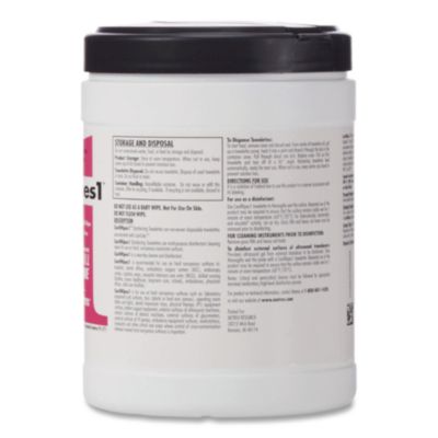 CaviWipes XL Disinfecting Towelettes, 10 x 12, Fragrance Free, White, 66 Wipes/Canister (BHCMACW078150) BHCMACW078150