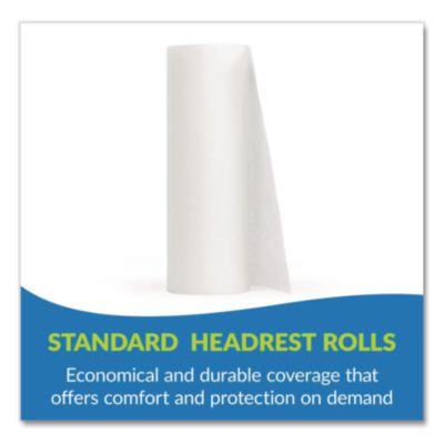 TIDI Choice Headrest Paper Roll, Smooth-Finish, 8.5" X 125 Ft, White, 25/carton (BHC980898) BHC980898