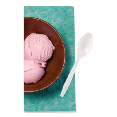 Berkley Square Elegant Dinnerware Heavyweight Cutlery, Spoon, Plastic, White, 500/Box (BSQ1073010) BSQ1073010