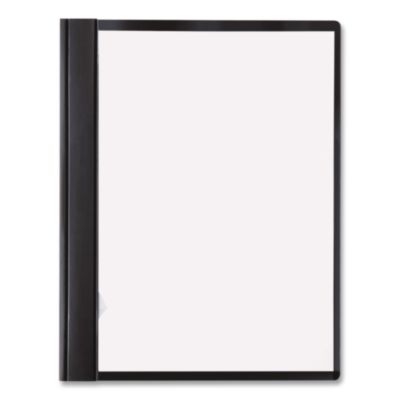 ACCO Clear Front Vinyl Report Cover, Prong Fastner, 0.5" Capacity, 8.5 X 11, Clear/black, 10/pack (ACC26101) ACC26101