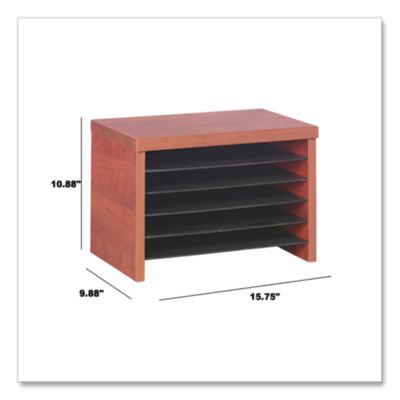 Alera Valencia Series Under-Counter File Organizer, 6 Sections, 15.75" x 9.88" x 10.88", Cherry (ALEVA316012MC) ALEVA316012MC