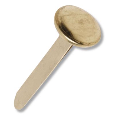 ACCO #6 Brass Prong Paper Fasteners, 1.5" Capacity, Brass, 100/Box (ACC71506) ACC71506