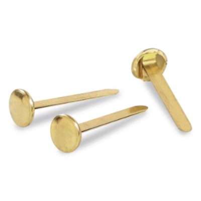 ACCO #6 Brass Prong Paper Fasteners, 1.5" Capacity, Brass, 100/Box (ACC71506) ACC71506