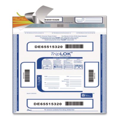 TripLOK Deposit Bag, Plastic, 20 X 20, Clear, 250/carton (CNK585064) CNK585064