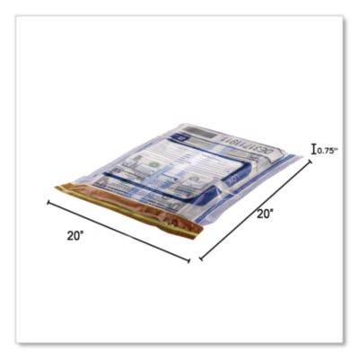 TripLOK Deposit Bag, Plastic, 20 X 20, Clear, 250/carton (CNK585064) CNK585064