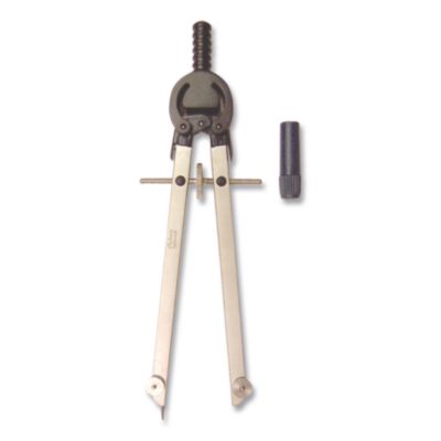 Chartpak Masterbow Compass, 10" Maximum Diameter, Steel, Chrome (CHA401N) CHA401N