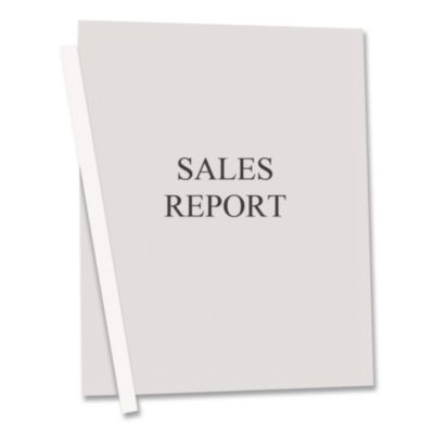 C-Line Vinyl Report Covers with Binding Bars, 0.13" Capacity,  8.5 x 11, Clear/Clear, 50/Box (CLI32457) CLI32457