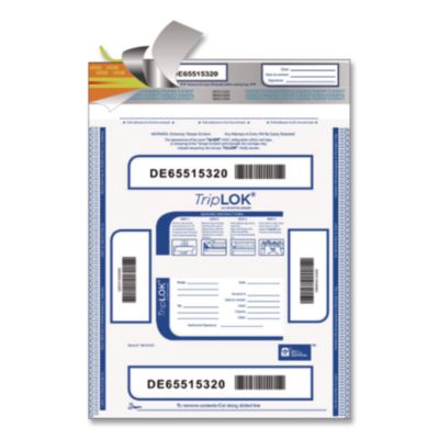 TripLOK Deposit Bag, Plastic, 12 X 16, White, 100/pack (CNK585043) CNK585043