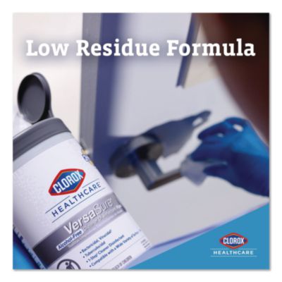 Clorox Healthcare VersaSure Cleaner Disinfectant Wipes, 1-Ply, 12 x 12, Fragranced, White, 110/Bucket, 2 Buckets/Carton (CLO31759) CLO31759