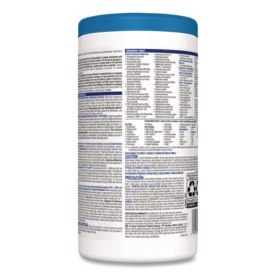 Clorox Healthcare Bleach Germicidal Wipes, 1-Ply, 6.75 x 9, Unscented, White, 70/Canister (CLO35309) CLO35309