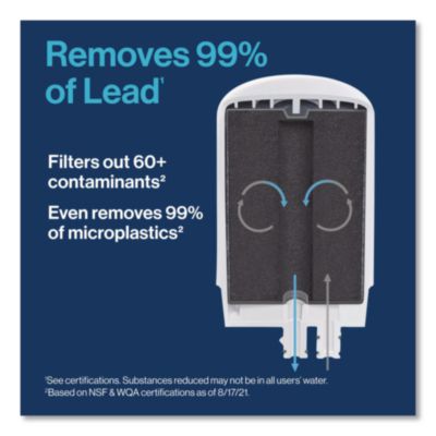 Brita Water Faucet Mount Filtration System, Filter Change Reminder, White, 4/Carton (CLO42201CT) CLO42201CT