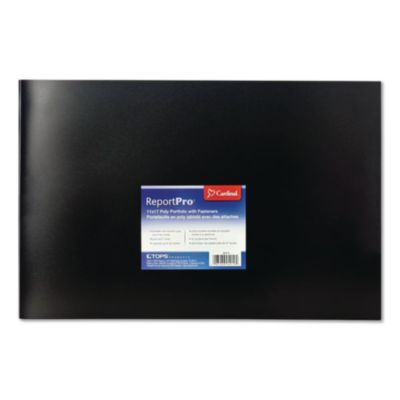 Cardinal Reportpro Tabloid Portfolio, Prong Fastener, 0.19" Capacity, 11 X 17, Black/black (CRD94910) CRD94910