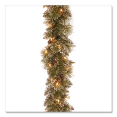 National Tree Company® Pre-Lit Glittery Bristle Pine Garland