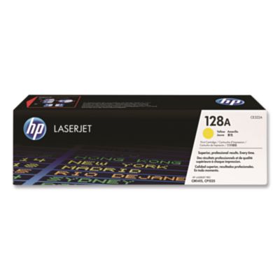 HP 128A, (CE322A) Yellow Original LaserJet Toner Cartridge HEWCE322A