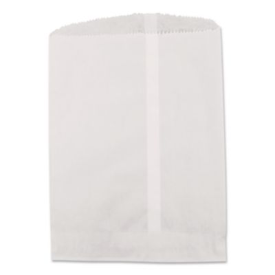AJM Packaging Corporation Grocery Bag, #1 Size, 3.5" x 2.25" x 6.63", White, 500/Bundle (BAGGW1500) BAGGW1500