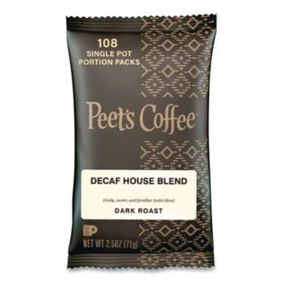 Peet%27s Coffee & Tea Coffee Portion Packs, House Blend, Decaf, 2.5 Oz Frack Pack, 18/box (PEE504913) PEE504913