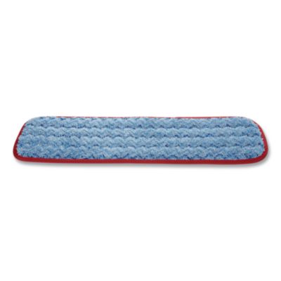 Rubbermaid Commercial Microfiber Wet Mopping Pad, 18.5" x 5.5" x 0.5", Red (RCPQ410RED) RCPQ410RED