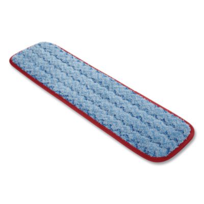 Rubbermaid Commercial Microfiber Wet Mopping Pad, 18.5" x 5.5" x 0.5", Red (RCPQ410RED) RCPQ410RED
