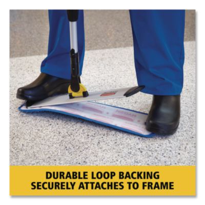 Rubbermaid Commercial Microfiber Wet Mopping Pad, 18.5" x 5.5" x 0.5", Red (RCPQ410RED) RCPQ410RED