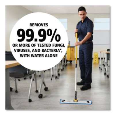 Rubbermaid Commercial Microfiber Wet Mopping Pad, 18.5" x 5.5" x 0.5", Red (RCPQ410RED) RCPQ410RED