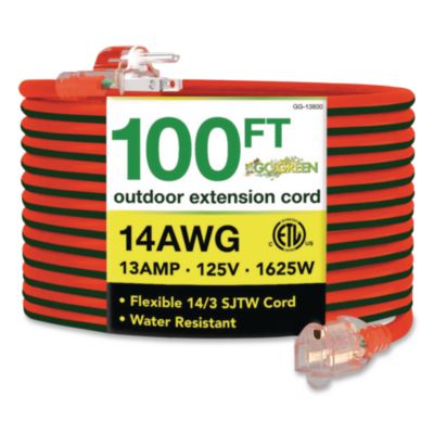 GoGreen Power 14 AWG Lighted End Heavy-Duty Extension Cord