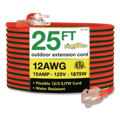 GoGreen Power 12 AWG Lighted End Heavy-Duty Extension Cord