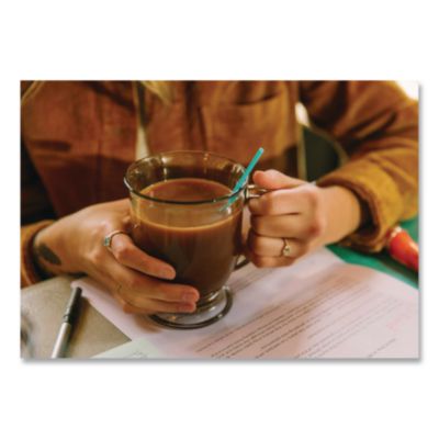 phade Marine Biodegradable Stir Straws, 5", Pha, Ocean Blue, 1,000/box, 6 Boxes/carton (CAR511170) CAR511170