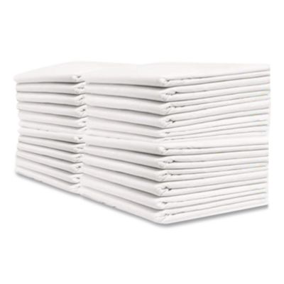 Tissue/Poly Tablecovers, 82" Diameter, White, 25/Carton HFM210101