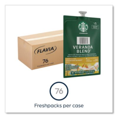 FLAVIA Starbucks Veranda Blend Coffee Freshpack, Veranda Blend, 0.32 oz Pouch, 76/Carton (LAV48102) LAV48102