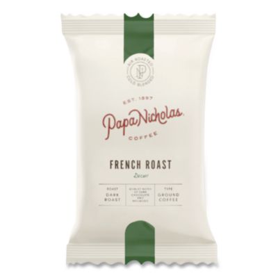 PapaNicholas Coffee Premium Coffee, Decaffeinated French Roast, 18/carton (PCO25186) PCO25186