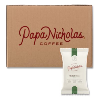 PapaNicholas Coffee Premium Coffee, Decaffeinated French Roast, 18/carton (PCO25186) PCO25186