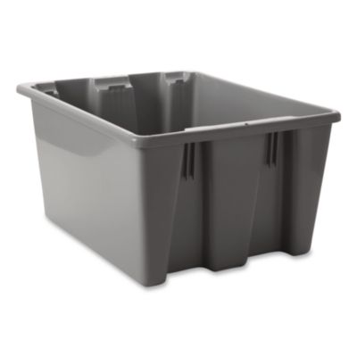 Palletote Box, 9.72 gal, 19.5" x 15.5" x 10", Gray, 10/Carton RCP1721GRACT