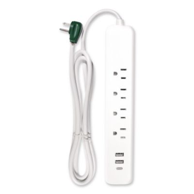 GoGreen Power Four-Outlet Surge Protector with USB