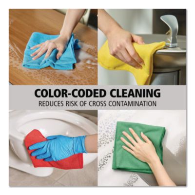 Rubbermaid Commercial Microfiber Light-Duty Cleaning Cloths (1820579CT) RCP1820579