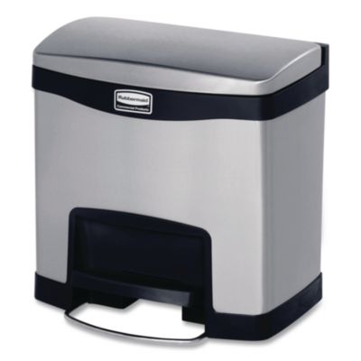 Rubbermaid® Commercial Slim Jim Stainless Steel Step-On Container