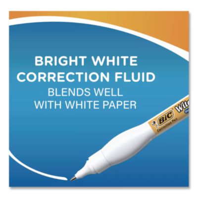 BIC Wite-Out Shake %27n Squeeze Correction Pen, 8 Ml, White (BICWOSQP11) BICWOSQP11