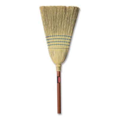 Rubbermaid Commercial Corn-Fill Broom, Corn Fiber Bristles, 38" Overall Length, Blue (RCP6383) RCP6383