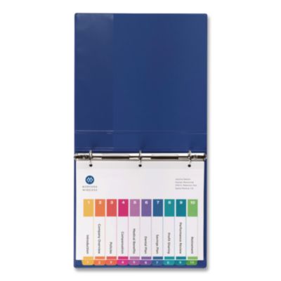 Avery Customizable TOC Ready Index Multicolor Tab Dividers, 10-Tab, 1 to 10, 11 x 8.5, White, Traditional Color Tabs, 6 Sets (AVE11188) AVE11188