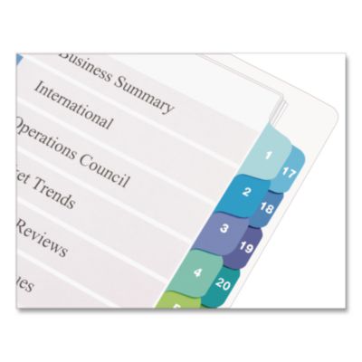 Avery Customizable TOC Ready Index Double Column Multicolor Tab Dividers, 32-Tab, 1 to 32, 11 x 8.5, White, 1 Set (AVE11322) AVE11322