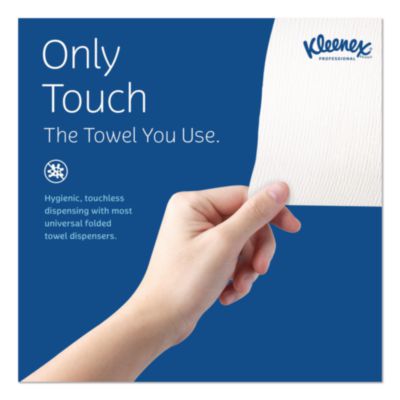 KleenexC-Fold Paper Towels, 1-Ply, 10.13 x 13.15, White, 150/Pack, 16 Packs/Carton (01500) KCC01500