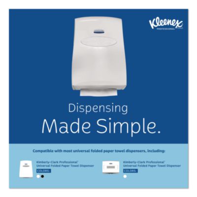 KleenexC-Fold Paper Towels, 1-Ply, 10.13 x 13.15, White, 150/Pack, 16 Packs/Carton (01500) KCC01500