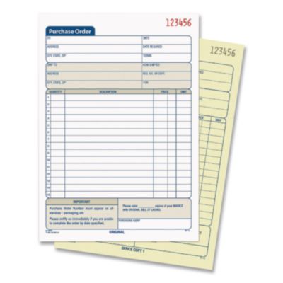Adams Multipart Purchase Order Pad, Two-Part Carbonless, 7.94 x 5.56, 50 Forms/Pad, 10 Pads/Pack (ABFDC583110) ABFDC583110