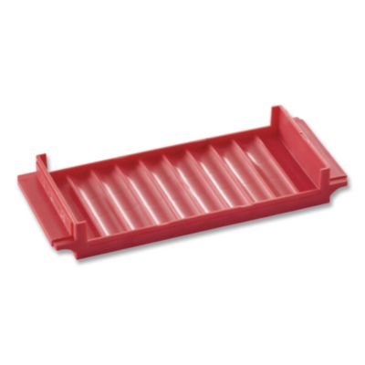 CONTROLTEK Stackable Plastic Coin Tray, Pennies, 10 Compartments, Denomination And Capacity Etched On Side, Stackable, 10 X 5, Red (CNK560560EA) CNK560560EA