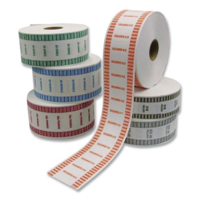 CONTROLTEK Automatic Coin Wrapper Roll for Coin Wrapping Machines, Dimes, $5.00, Kraft/Green, 2,000/Roll, 8 Rolls/Carton (CNK575036) CNK575036